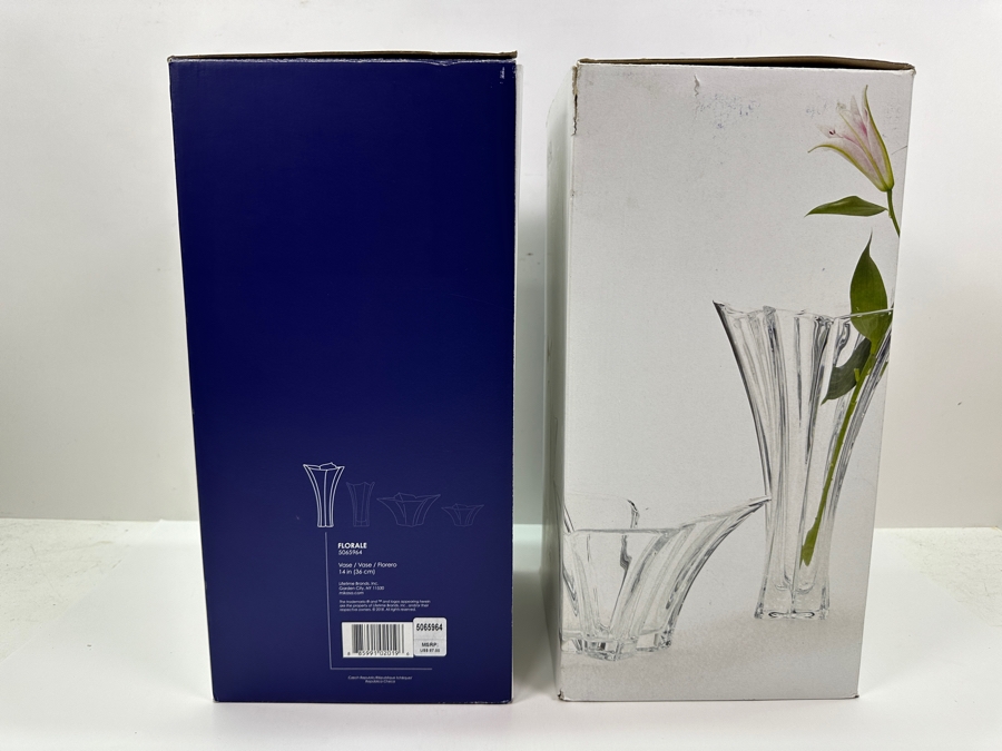 Pair Of Mikasa Florale 14' Vases With Original Boxes 5065964 Retails $174 [Photo 4]