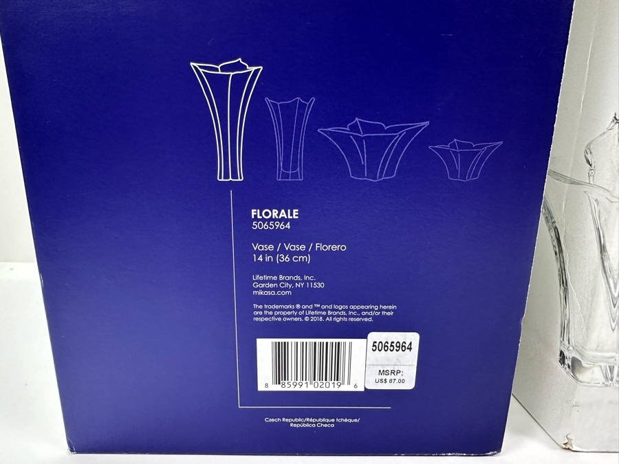 Pair Of Mikasa Florale 14' Vases With Original Boxes 5065964 Retails $174 [Photo 5]