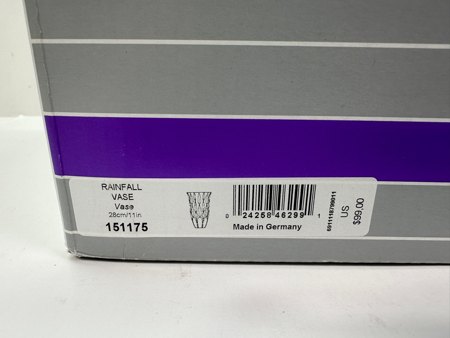 Pair Of Waterford Crystal Vases With Original Boxes: 9' Marquis Crosby Vase & 11' Marquis Rainfall Vase [Photo 5]