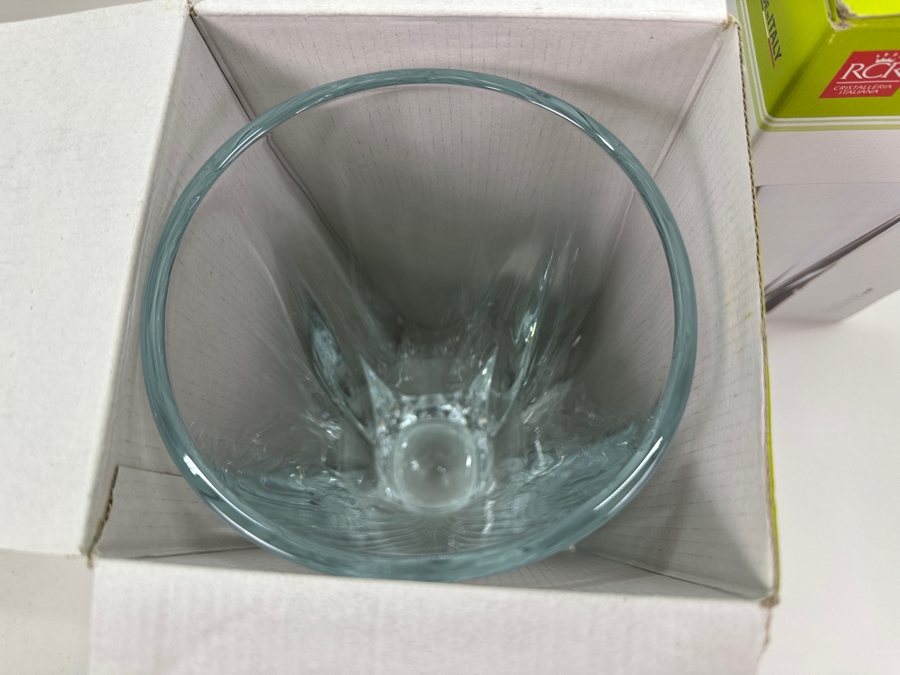 Pair Of Italian RCR Crystal Fusion 12' Vases With Original Boxes [Photo 6]