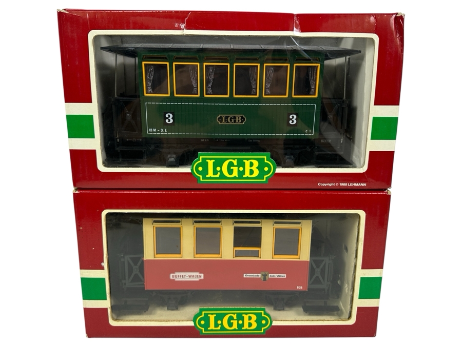 LGB Lehmann Gross Bahn The Big Train With Original Boxes: Passenger Car 3040 & Zillertalbahn Buffet-Wagen Car 3016 [Photo 1]