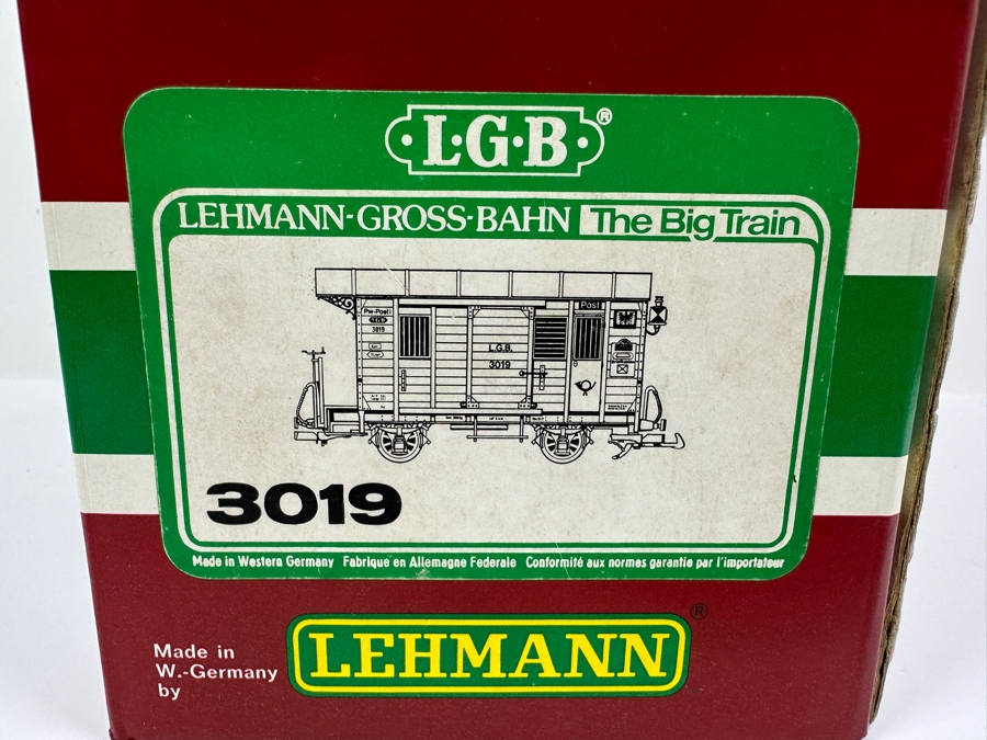 LGB Lehmann Gross Bahn The Big Train With Original Boxes: Postal Wagon Train 3019 & Matra Operating Crane Car 4042 [Photo 5]