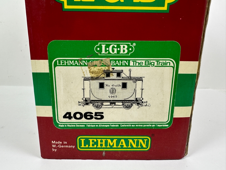 LGB Lehmann Gross Bahn The Big Train With Original Boxes: Rio Grande Caboose 4065 & Flat Car With Wine Barrel 4047 [Photo 7]