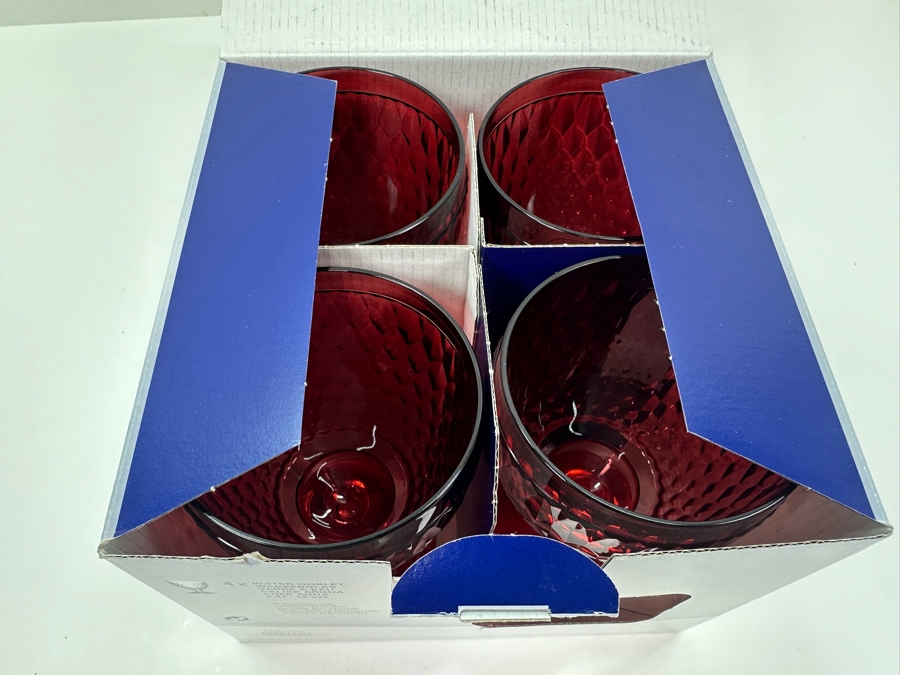 Just Added - New Villeroy & Boch Boston Crystal Water Goblets, 4 Glasses In Red [Photo 5]