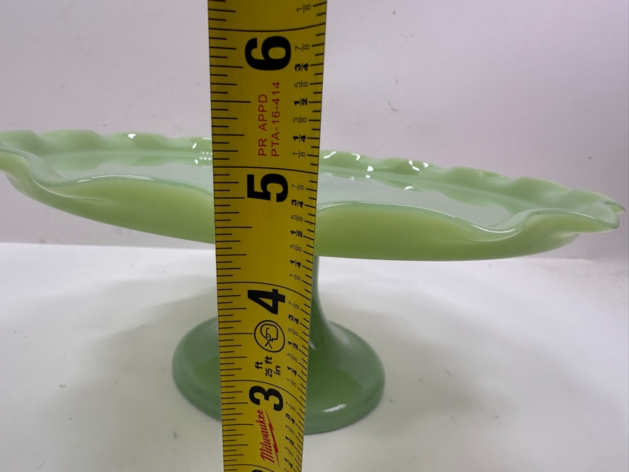 Just Added - Jadeite Glass Cake Stand 11W X 4.5H [Photo 4]