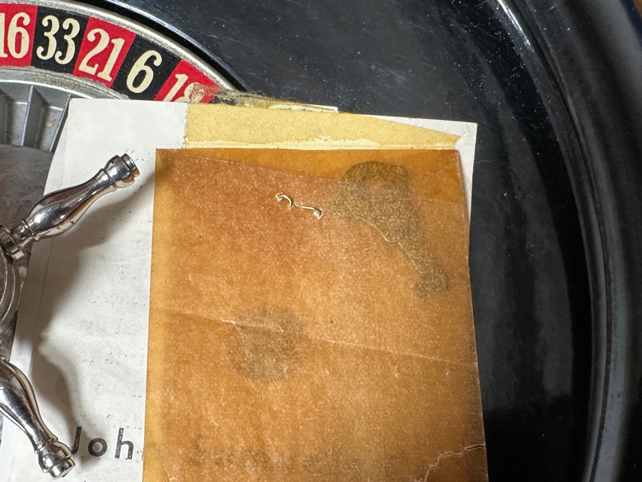 Just Added - Vintage John Samuels Co. J. S. Adult Games Good Luck Brand Portable Gambling Suitcase With Roulette Wheel, Poker, Chess, Checkers, Cards, Gambling Chips, Backgammon & More 20 X 19 X 5 [Photo 16]