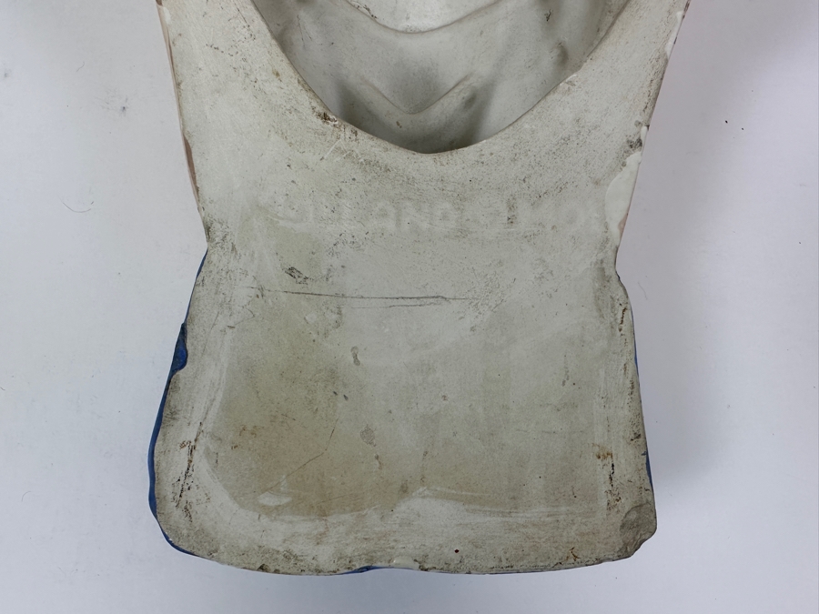 Just Added - Vintage Hand Painted Holland Mold Chalkware Happy Clown Face Wall Artwork 10W X 16H [Photo 8]