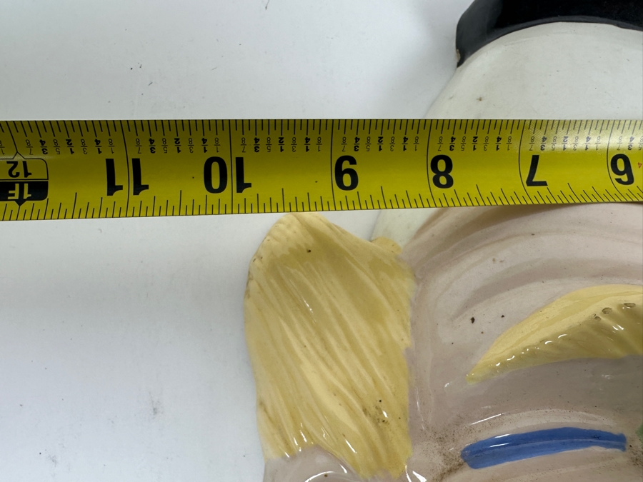 Just Added - Vintage Hand Painted Holland Mold Chalkware Happy Clown Face Wall Artwork 10W X 16H [Photo 9]