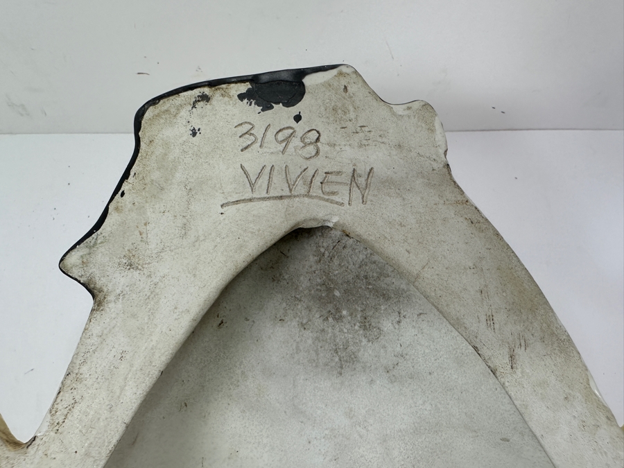 Just Added - Vintage Hand Painted Holland Mold Chalkware Happy Clown Face Wall Artwork 10W X 16H [Photo 7]