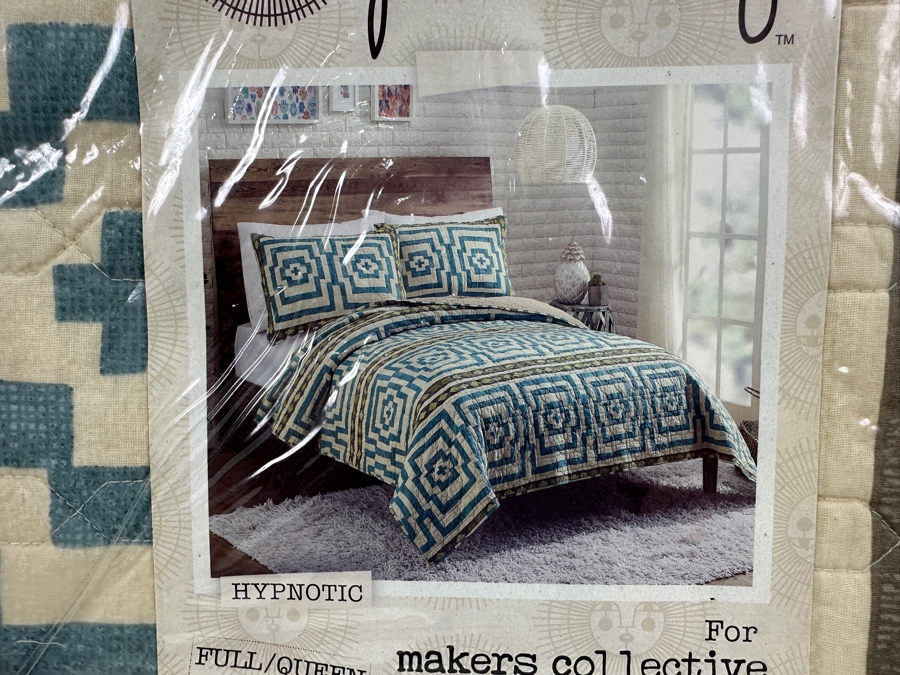 Just Added - New Justina Blakeney For Makers Collective Hypnotic Full/Queen Duvet Set With Duvet & 2 Shams [Photo 3]