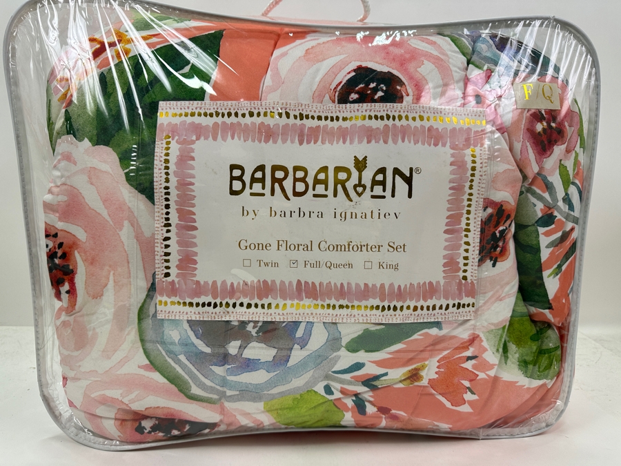 Just Added - New Barbarian By Barbara Ignatiev Gone Floral Comforter Set Full/Queen [Photo 2]
