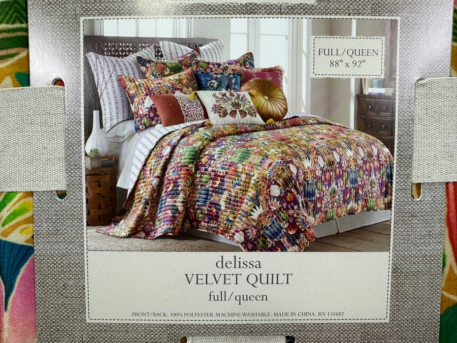 Just Added - New Arte Boema Delissa Velvet Quilt Full/Queen [Photo 3]