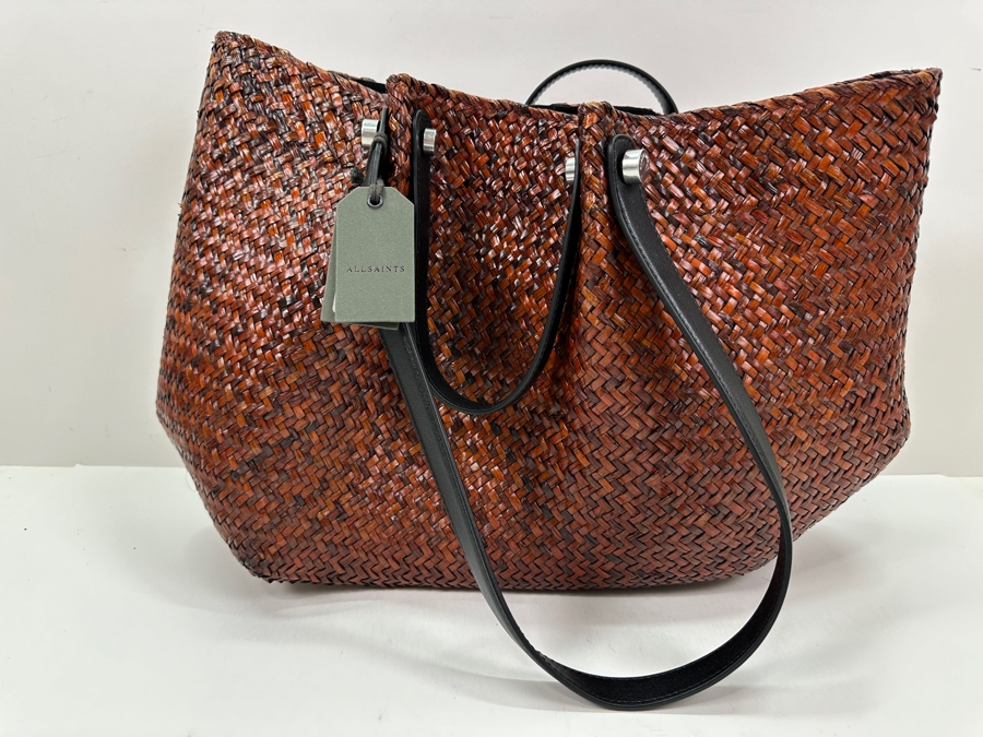 Just Added - New AllSaints Allington Straw Tote Retails $129 [Photo 2]