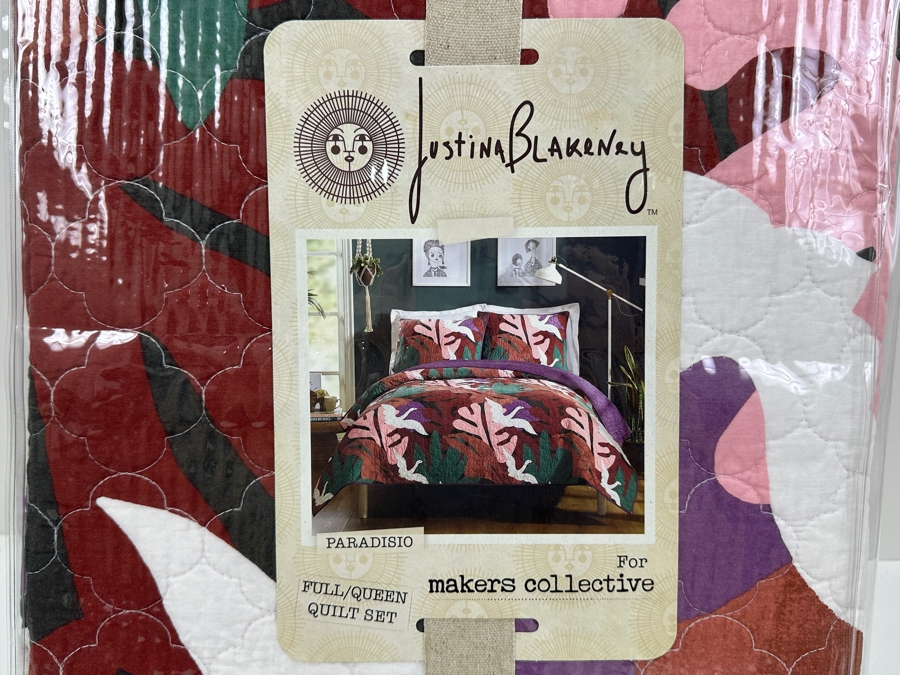 Just Added - New Justina Blakeney For Makers Collective Paradisio Full/Queen Duvet Set With Duvet & 2 Shams [Photo 2]