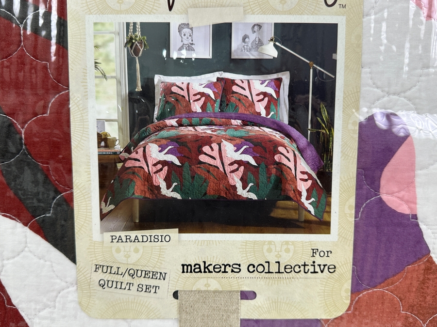 Just Added - New Justina Blakeney For Makers Collective Paradisio Full/Queen Duvet Set With Duvet & 2 Shams [Photo 3]