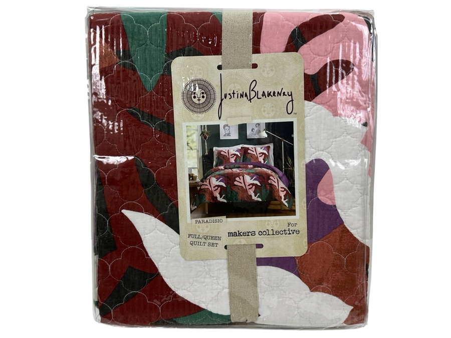 Just Added - New Justina Blakeney For Makers Collective Paradisio Full/Queen Duvet Set With Duvet & 2 Shams