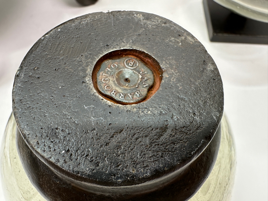 Just Added - New Jan Barboglio Forged Iron Chafer 17W, Pair Of Jan Barboglio Artisan Iron & Hand Blown Glass Bowls 6.5W & (4) Jan Barboglio Rosa Florero Glass Bowls For Floral Or Lighting 5W [Photo 10]