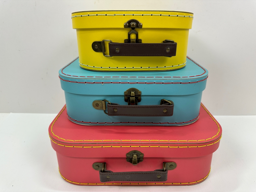 Just Added - New Jewelkeeper Paperboard Suitcases Nesting Boxes, Set Of 3 11W [Photo 2]