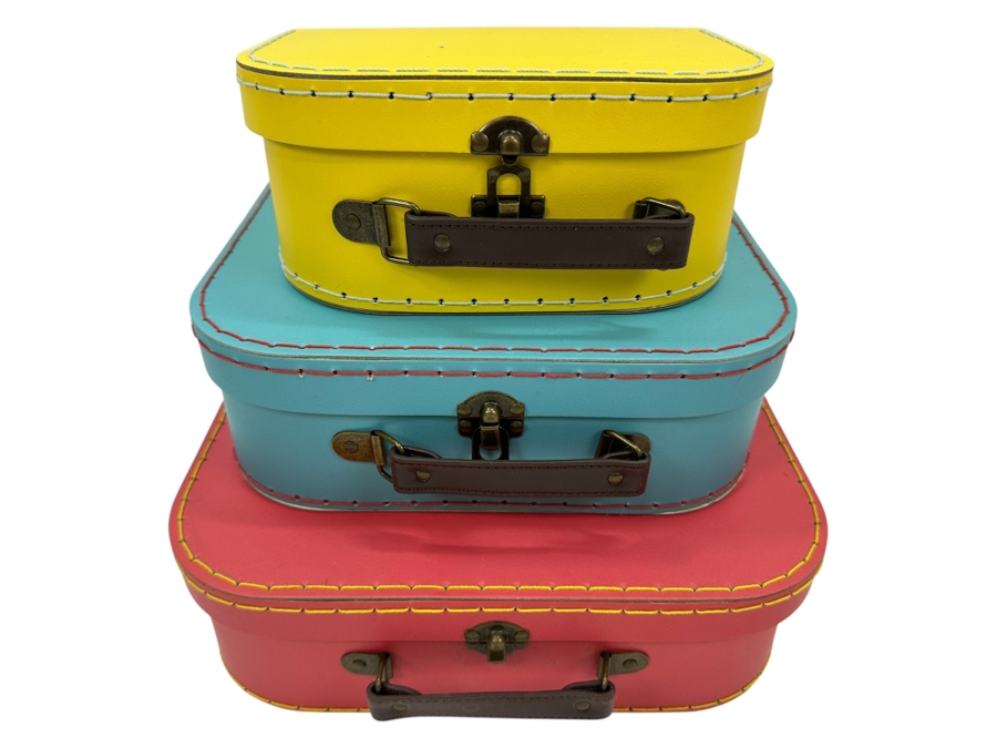 Just Added - New Jewelkeeper Paperboard Suitcases Nesting Boxes, Set Of 3 11W [Photo 1]