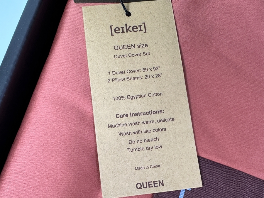 Just Added - New Eikei Queen Size Duvet Cover Set With 100% Egyptian Cotton [Photo 3]