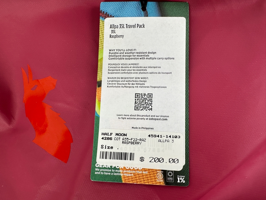 Just Added - New Cotopaxi Allpa 35L Travel Pack Backpack Raspberry Retails $200 [Photo 3]