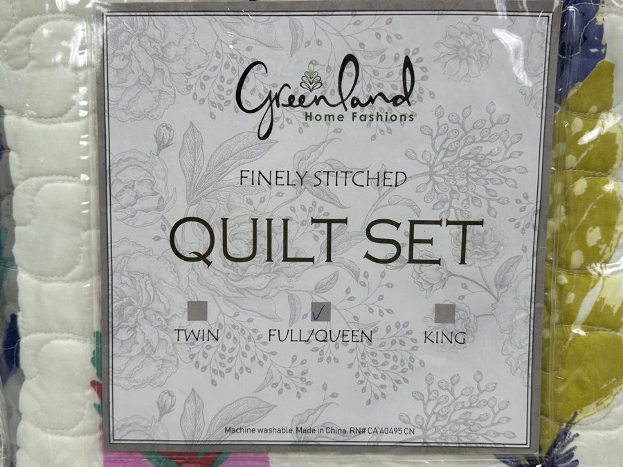 Just Added - New Greenland Home Fashions Finely Stitched Quilt Set Full/Queen [Photo 2]