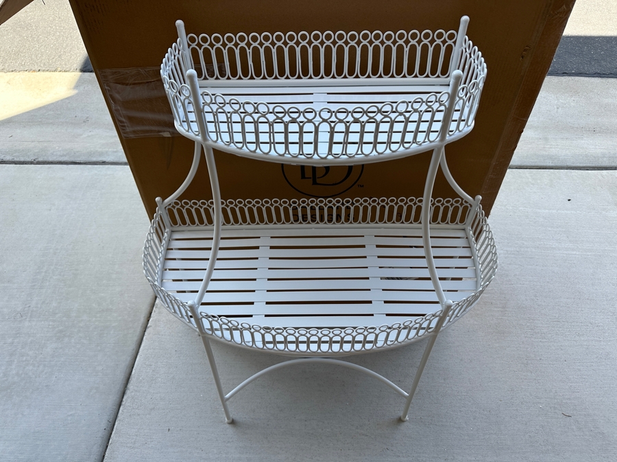 Just Added - New Ballard Designs Tivoli Topiary Plant Stand White [Photo 2]