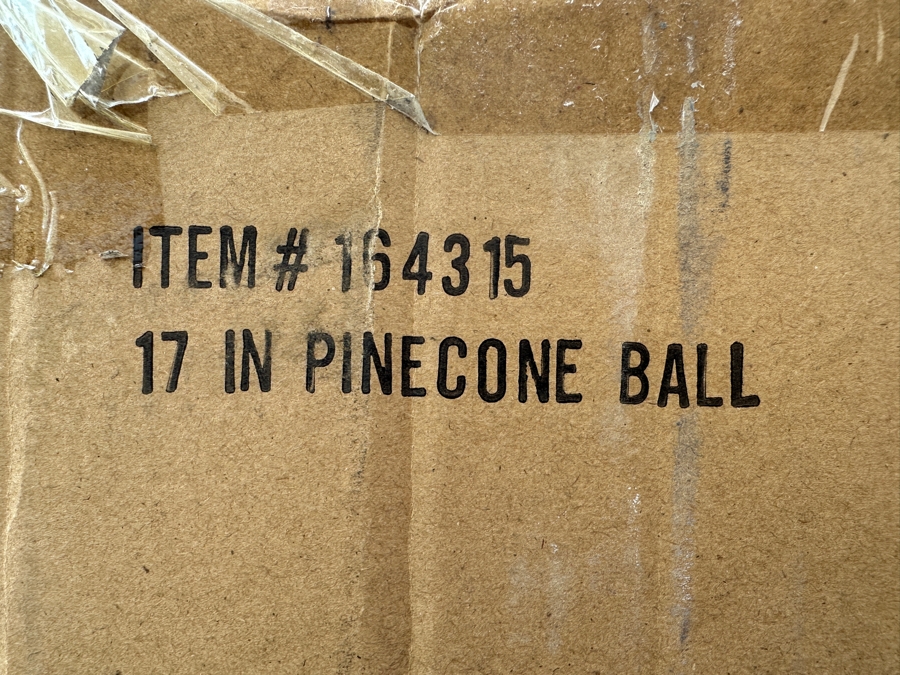 Just Added - Pair Of Frontgate 17' Pinecone Balls With Original Boxes [Photo 6]