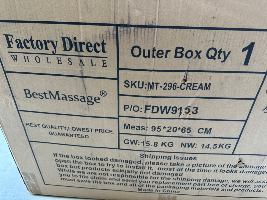 Just Added - Factory Direct Wholesale BestMassage Massage Table Model MT-296-Cream 95cm X 20cm X 65cm [Photo 4]