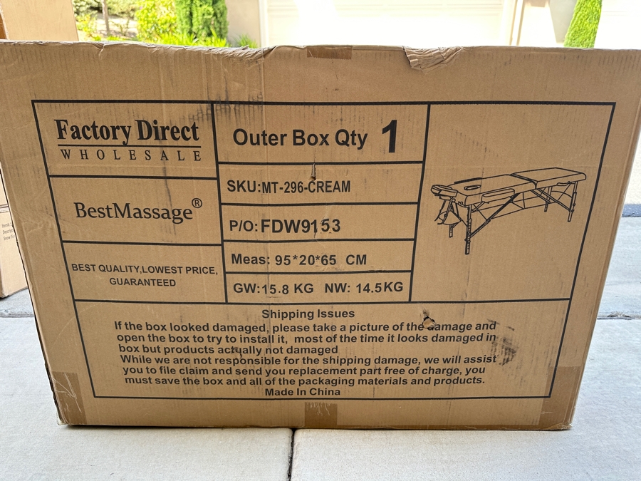 Just Added - Factory Direct Wholesale BestMassage Massage Table Model MT-296-Cream 95cm X 20cm X 65cm [Photo 2]