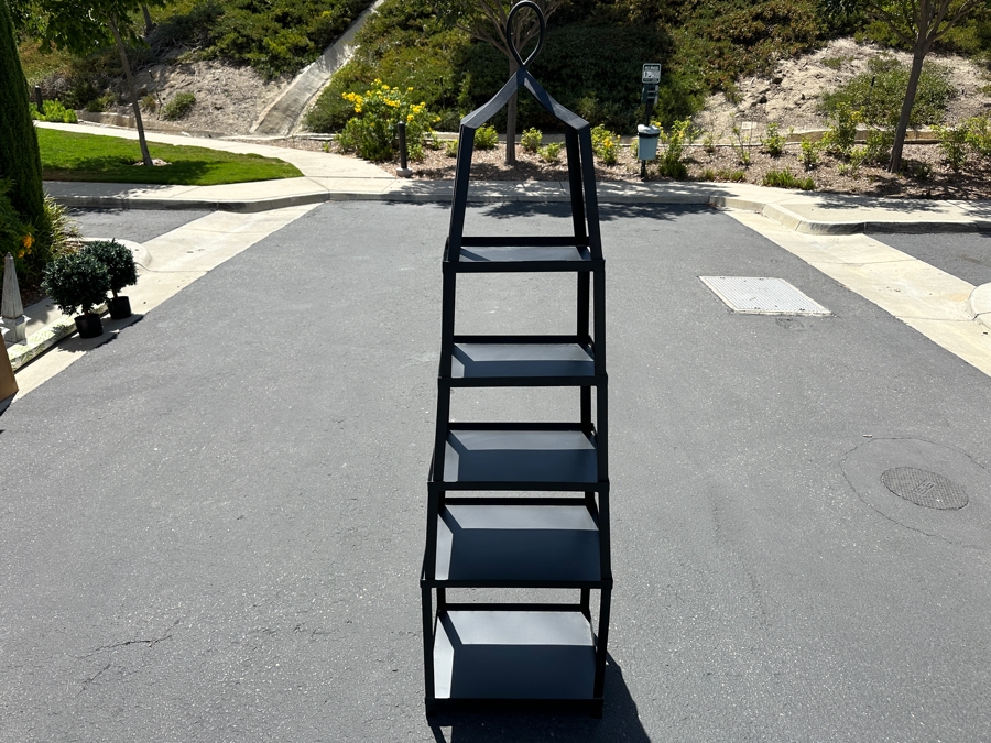 Just Added - Black Metal 3-Piece Etagere 20W X 75H