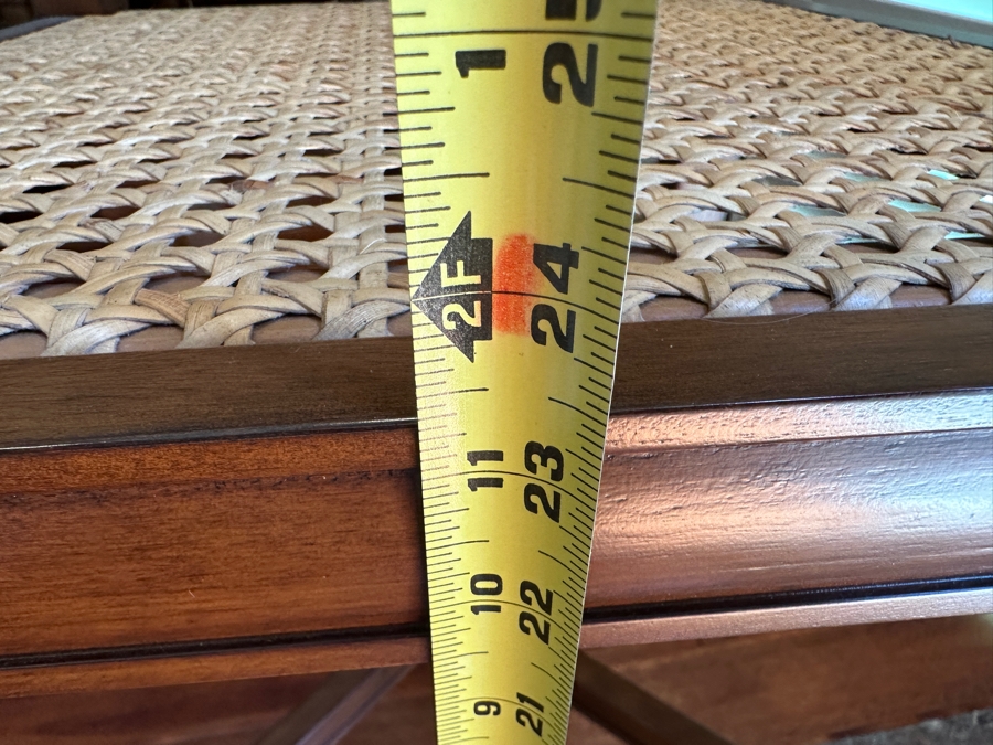 Just Added - (3) Frontgate Pavilion Counter Stools Barstools With Cane Seats 24'H Seat Height / 40' Overall Height [Photo 8]