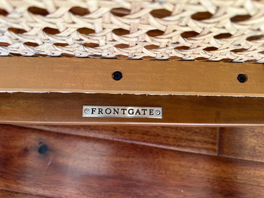 Just Added - (3) Frontgate Pavilion Counter Stools Barstools With Cane Seats 24'H Seat Height / 40' Overall Height [Photo 7]