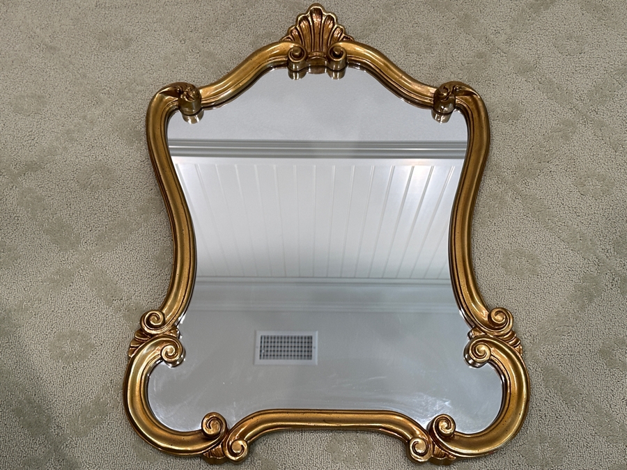 Just Added - Gold Tone Wall Mirror 26W X 35H [Photo 2]