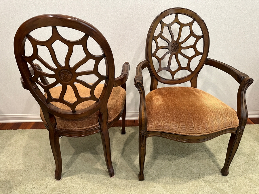 Just Added - Pair Of Spider-back Armchairs Accent Chairs [Photo 5]