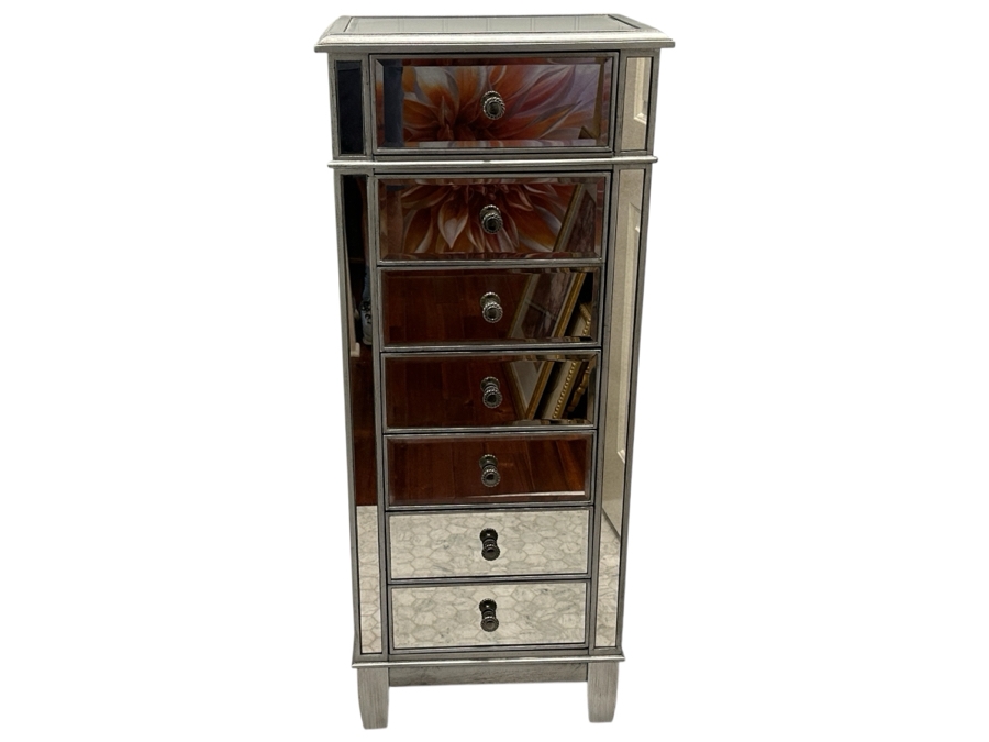 Just Added - Mirrored Silver Lingerie 7-Drawer Chest By Pier 1 Imports 20W X 15D X 48.5H