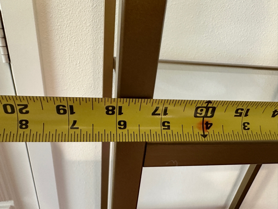 Just Added - Gold-Tone Metal Etagere Shelf With 5 Glass Shelves 18W X 12D X 73H [Photo 4]