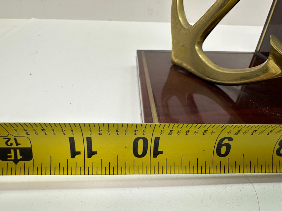 Just Added - Pair Of Wood & Brass Ship's Anchor Bookends 10W X 7.5H X 5D [Photo 5]