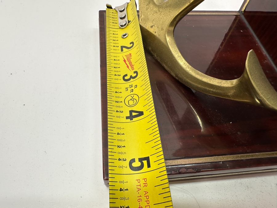 Just Added - Pair Of Wood & Brass Ship's Anchor Bookends 10W X 7.5H X 5D [Photo 7]