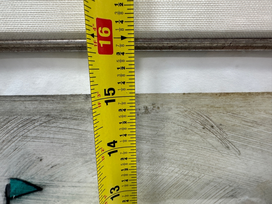 Just Added - Eric Waugh (B. 1963, Canadian) Original Mixed Media On Paper Pop Fusion Artwork In The Style Of Joan Miro Titled 'INDI SR#3' Signed Lower Right 38 X 15 Framed 52 X 28 [Photo 10]