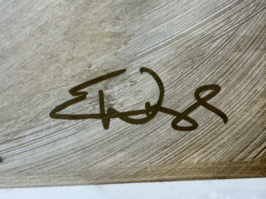 Just Added - Eric Waugh (B. 1963, Canadian) Original Mixed Media On Paper Pop Fusion Artwork In The Style Of Joan Miro Titled 'INDI SR#3' Signed Lower Right 38 X 15 Framed 52 X 28 [Photo 6]