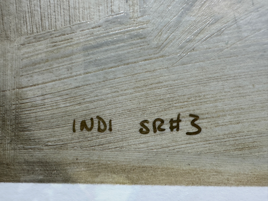 Just Added - Eric Waugh (B. 1963, Canadian) Original Mixed Media On Paper Pop Fusion Artwork In The Style Of Joan Miro Titled 'INDI SR#3' Signed Lower Right 38 X 15 Framed 52 X 28 [Photo 9]