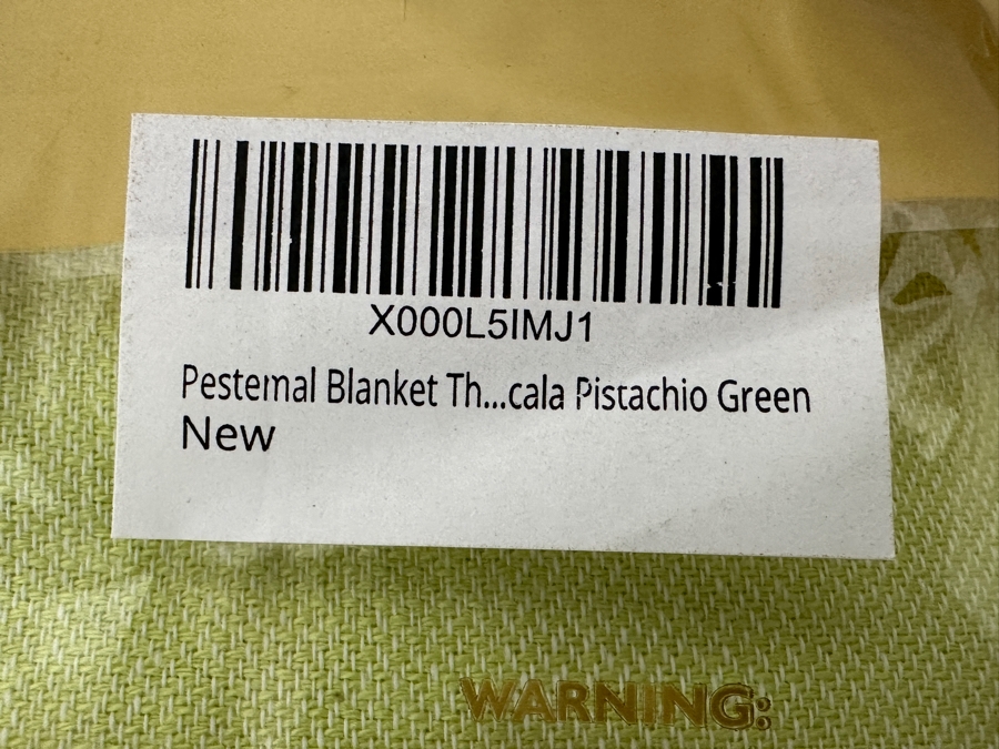 Just Added - New Pair Of Pestemal Blankets In Pistachio Green [Photo 4]