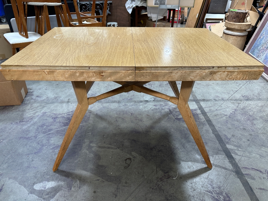 Just Added - Vintage Mid-Century Modern Dining Table 32'W X 48'L With Two 12' Leaves [Photo 2]