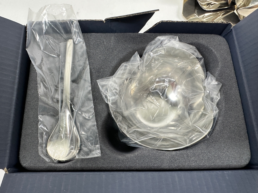 Just Added - New Georg Jensen Stainless Steel Bloom Collection Salt Cellar & Spoon And Gump's Jiallo Origami Stainless Steel Salt & Pepper Shakers [Photo 9]