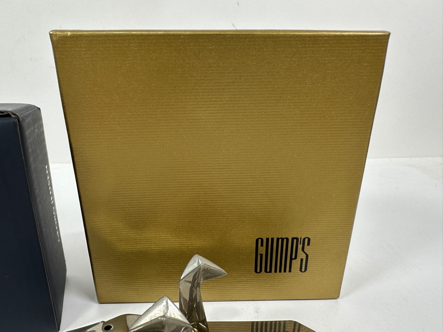 Just Added - New Georg Jensen Stainless Steel Bloom Collection Salt Cellar & Spoon And Gump's Jiallo Origami Stainless Steel Salt & Pepper Shakers [Photo 5]