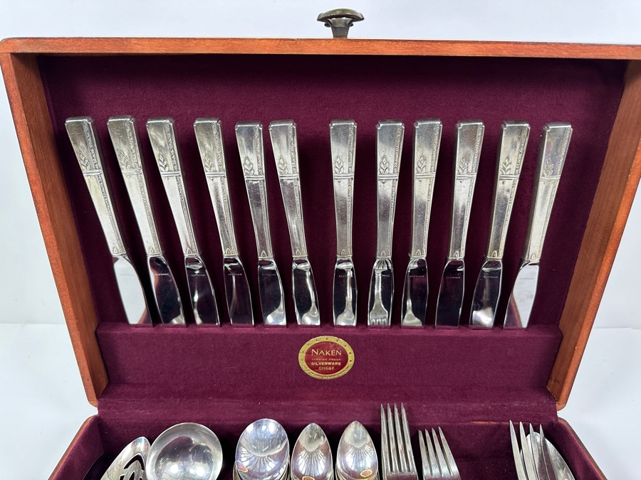 Just Added - Prestige Boxed Silverplate Flatware Service For 10-12 16W X 11D X 3H [Photo 3]