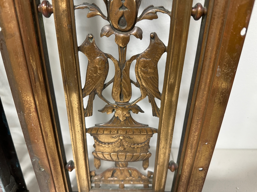 Just Added - Pair Of Architectural Salvage Heavy Copper Grill Panels From The Aladdin Casino In Las Vegas, Nevada 8W X 36.5H X 1.75D [Photo 8]