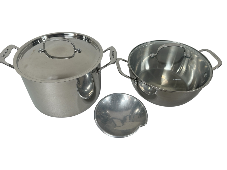 Just Added - Pair Of Cuisinart Pots & Nambe Classic 627 Bowl
