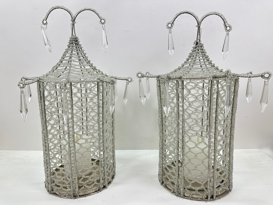 Just Added - Pair Of Ballard Designs Bunny Williams Pagoda Flameless Candle Covers Large 19'H [Photo 2]